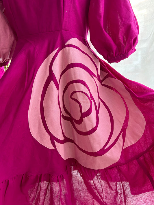 Purple Rosette Dress