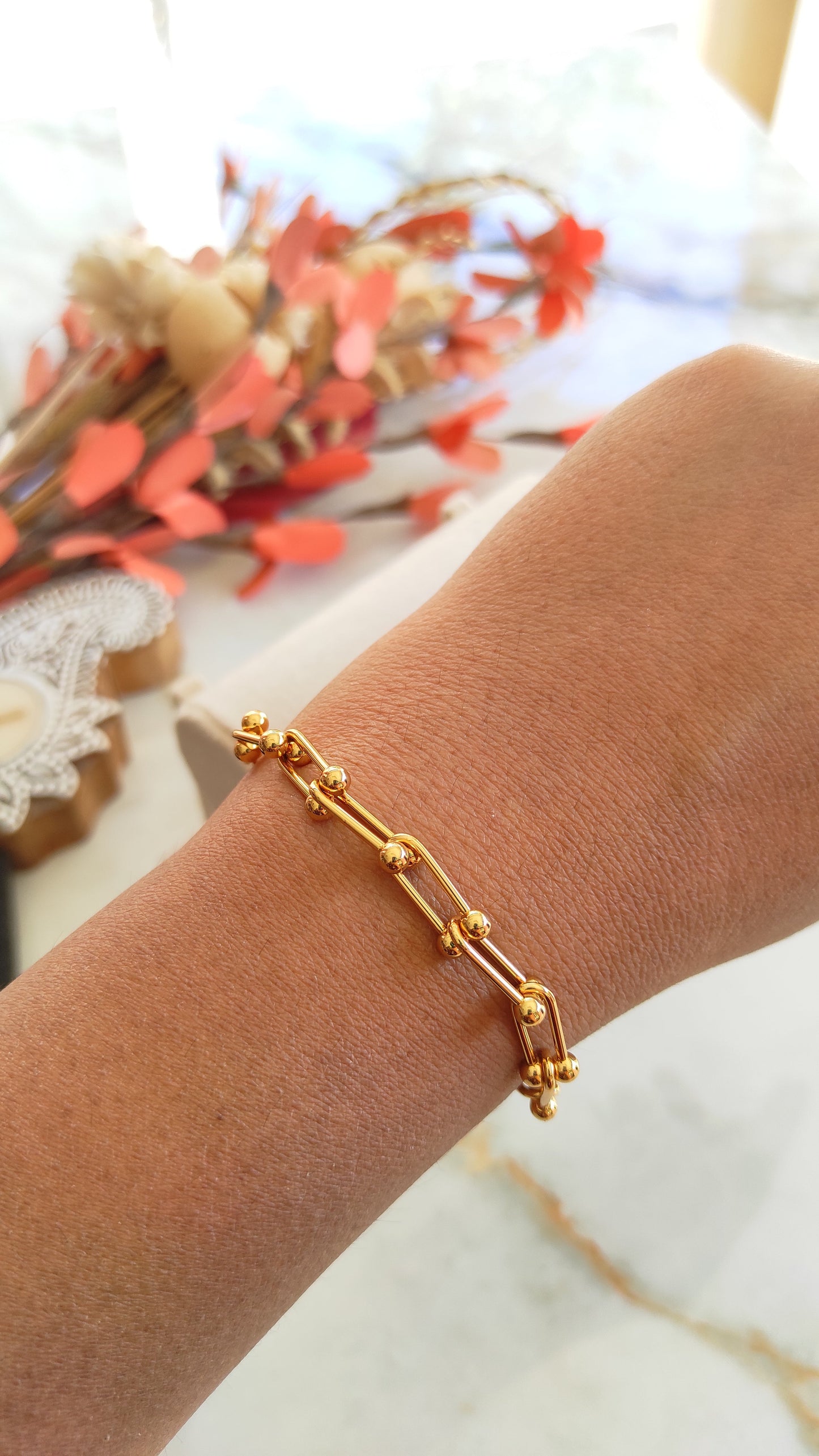 Anti tarnish link bracelet