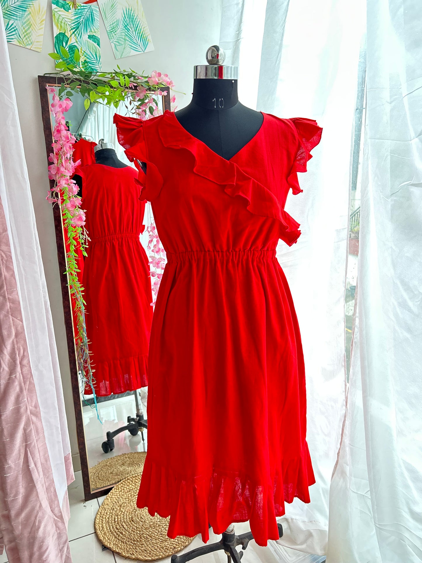 Mohini Red Angrakha Dress