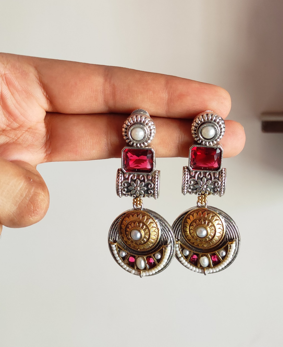 Meghal dualtone earrings