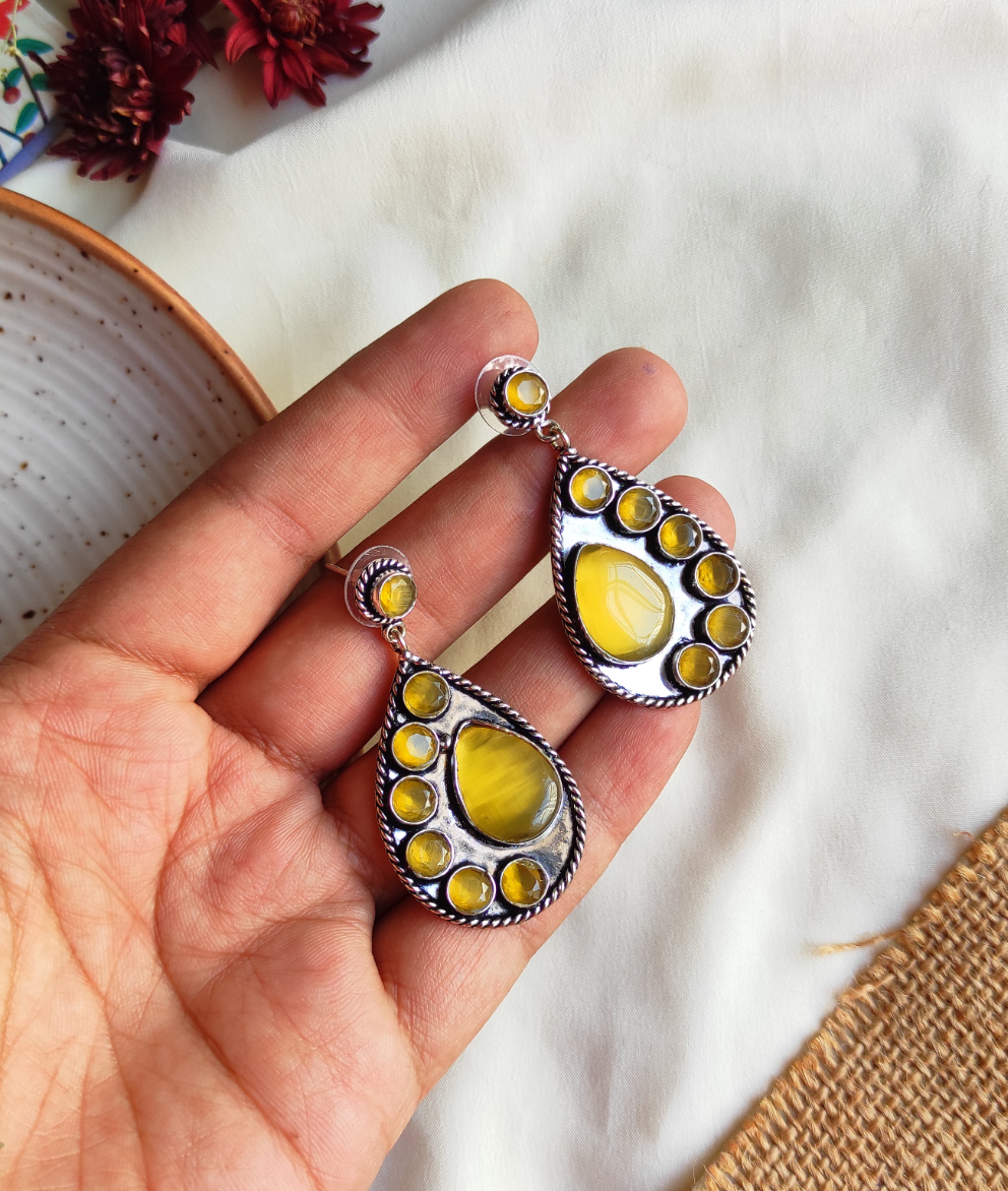 Reshma monalisa stone earrings