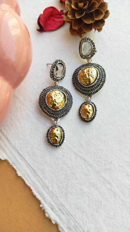 Quirky dual tone earrings