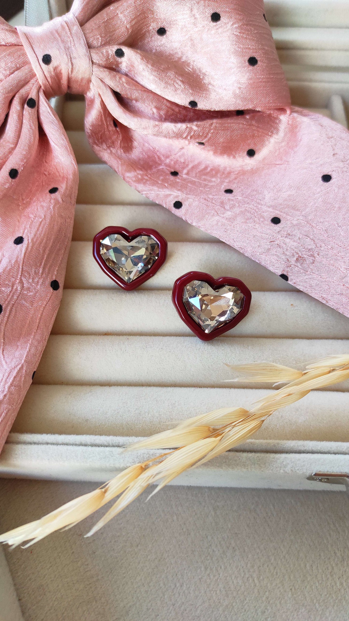 Shimmery Maroon Heart