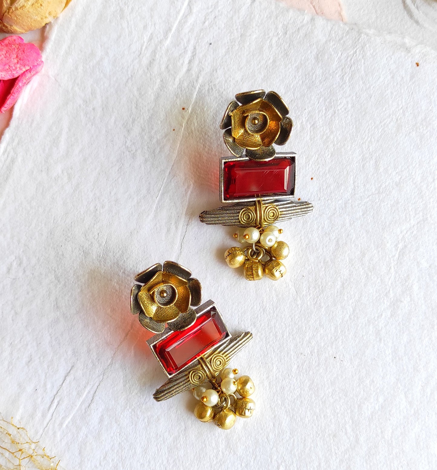 Rosa dualtone earrings DTE1