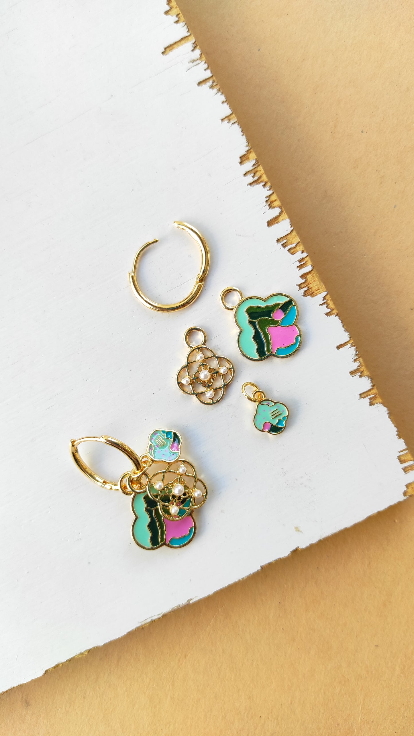 Moroccan Enameled Hoops 006