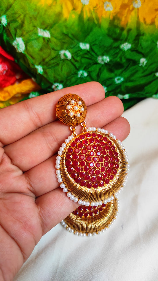 Nutan gold plated earrings