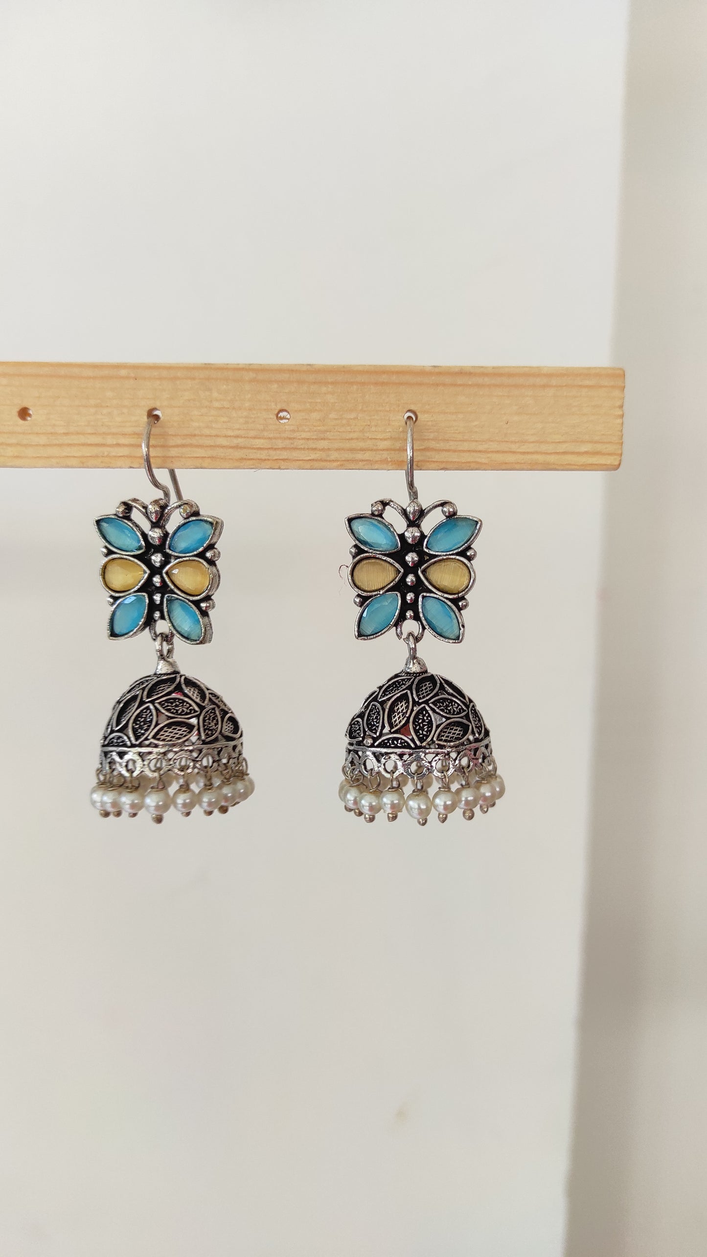 Titli oxidized jhumka