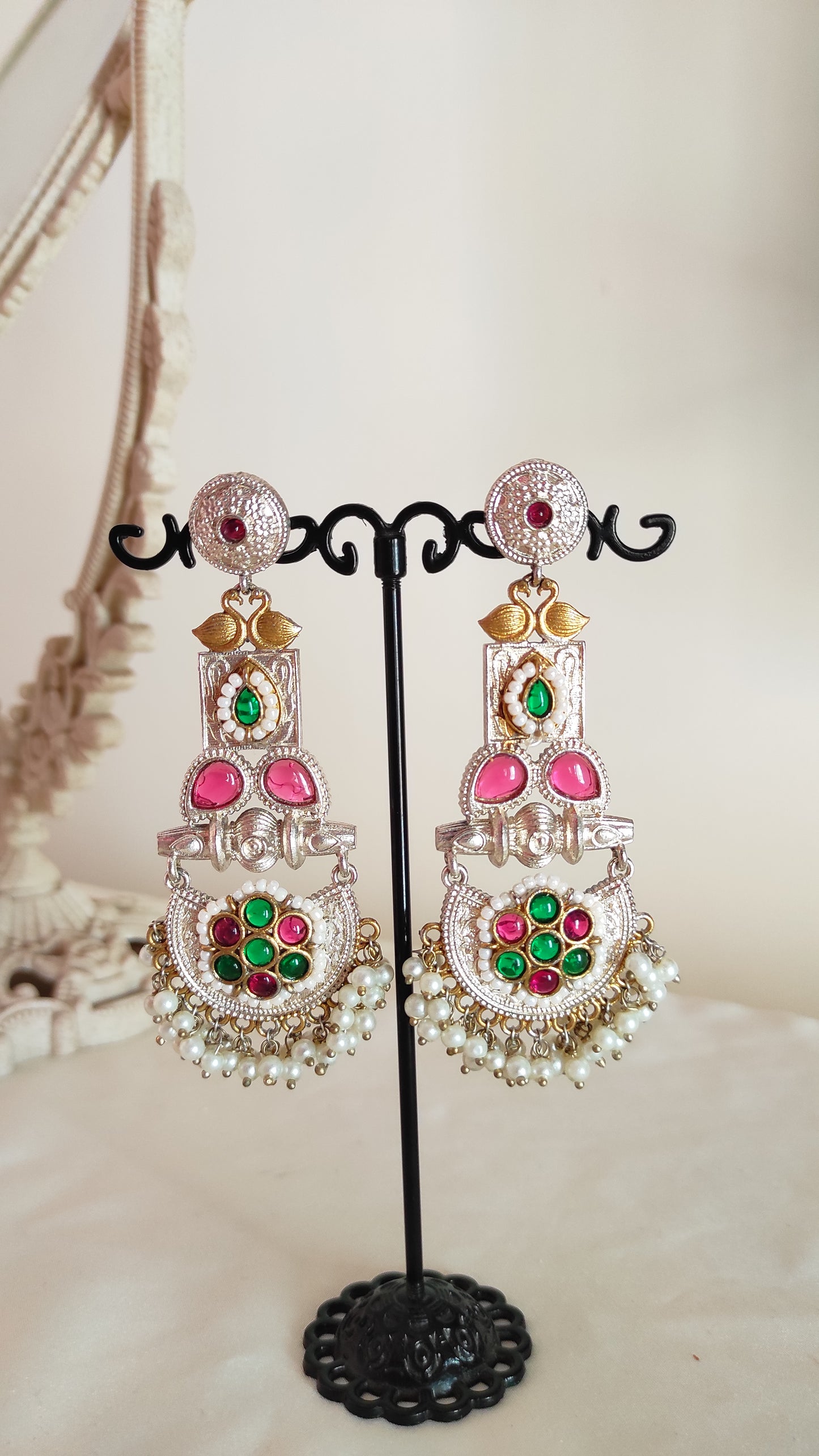 Pragya dualtone earrings