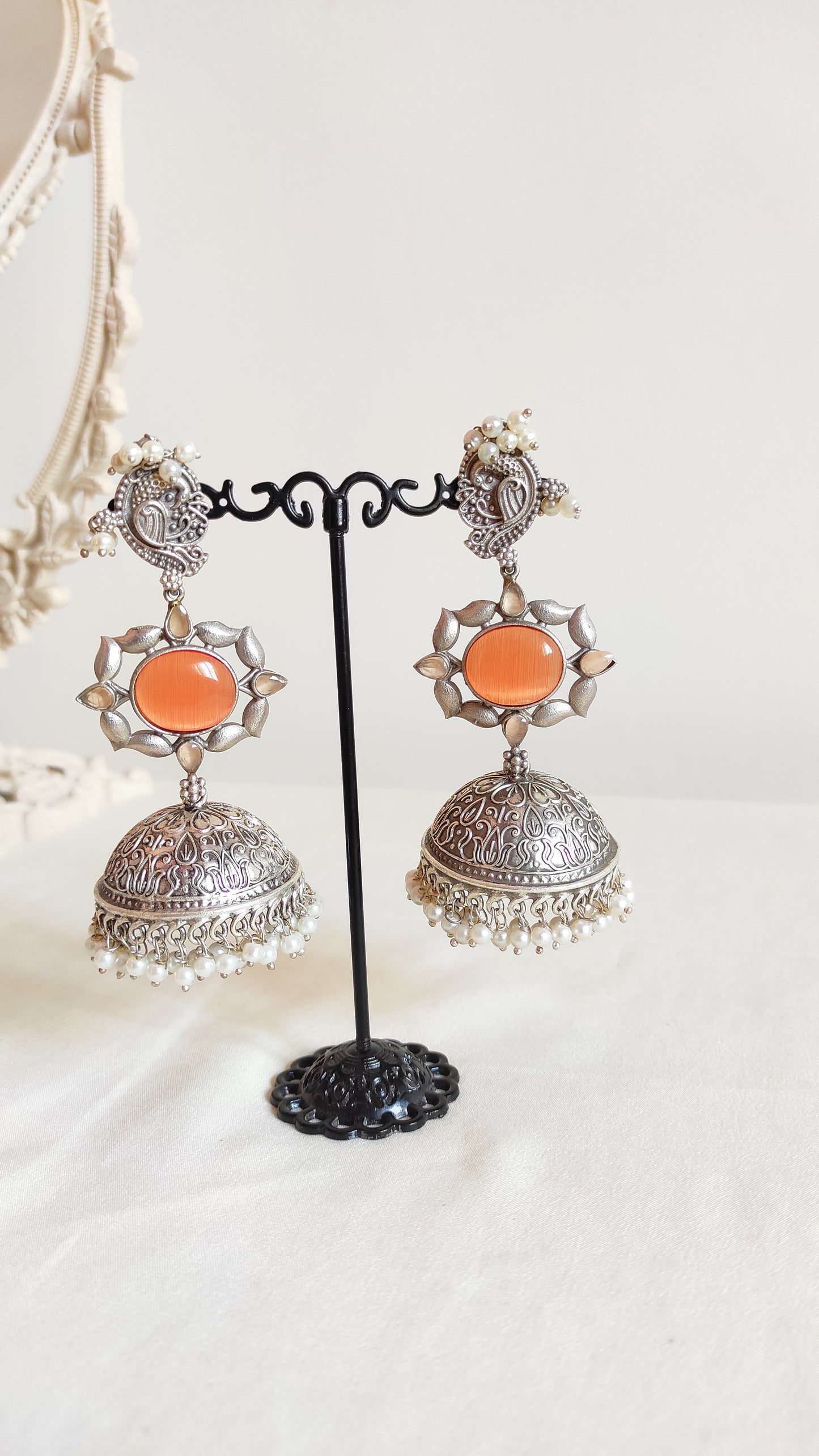 Shashi silver lookalike jhumka