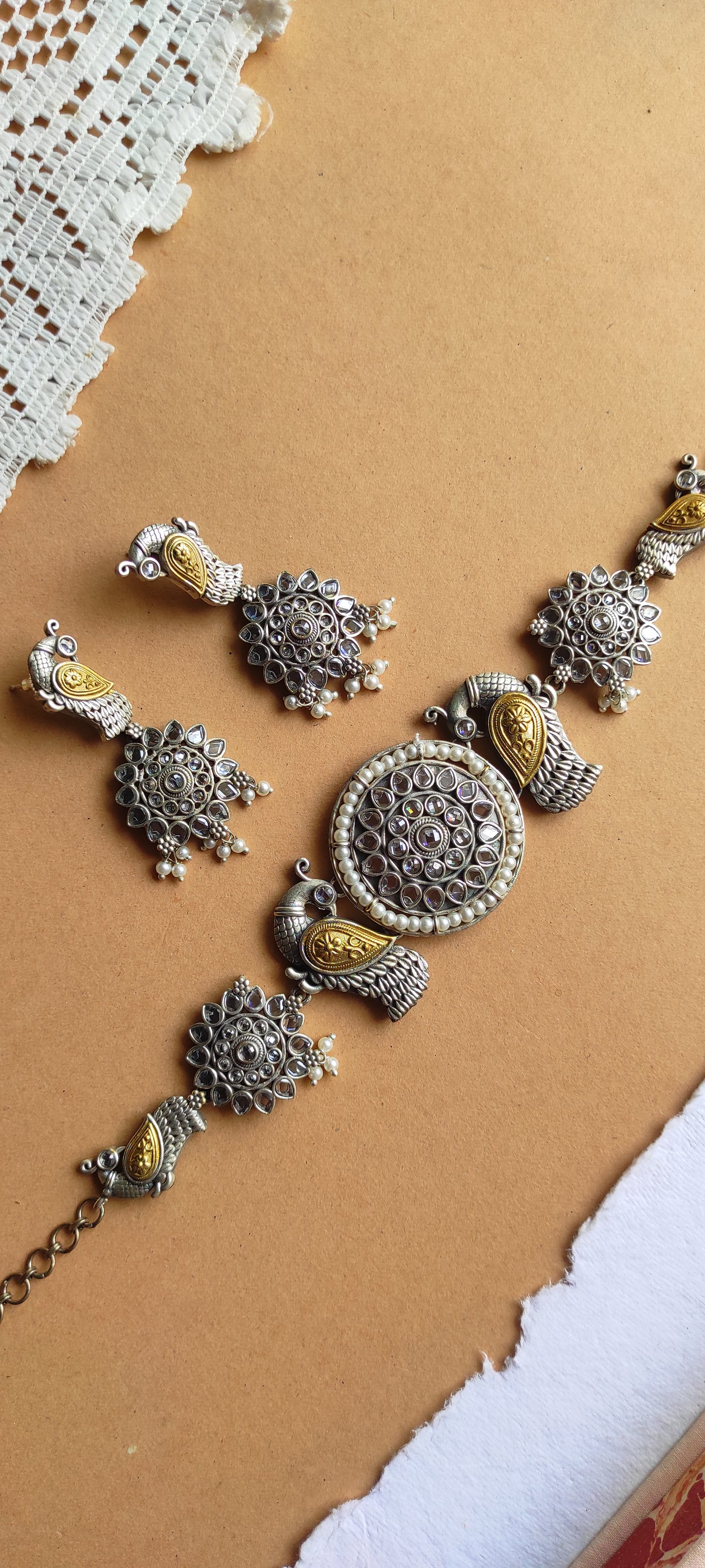 Diksha dual tone choker set