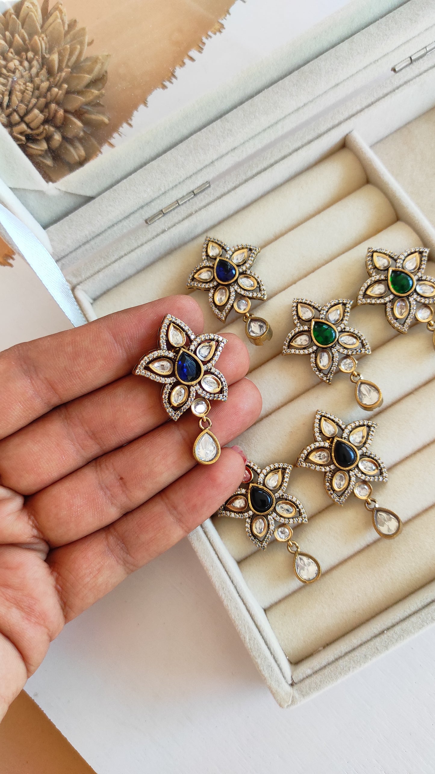 Pushpa Moissanite studs