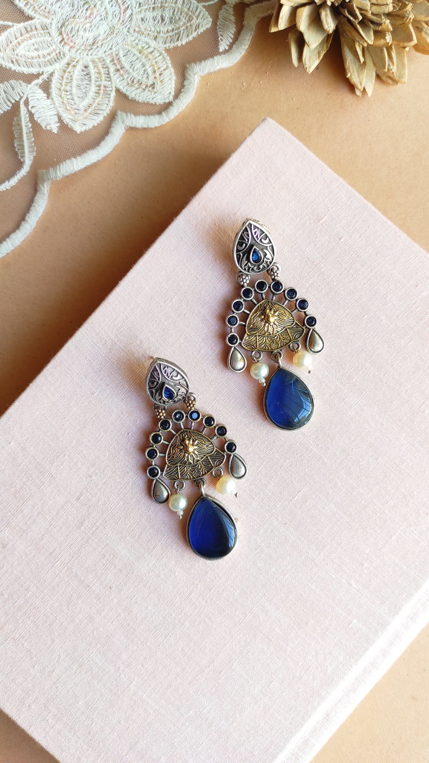 Nyra dual tone earrings