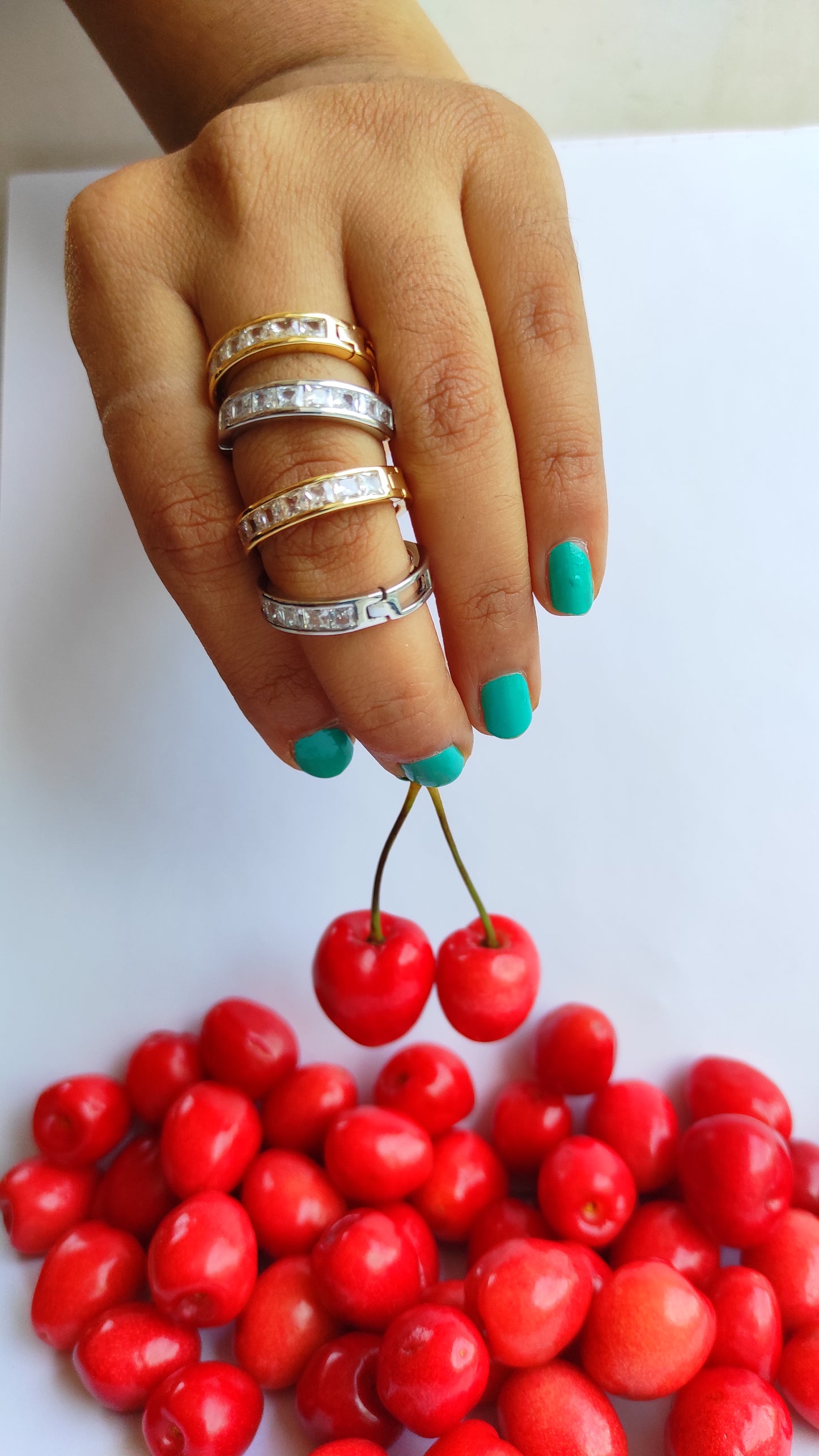 Diamond Studded Hoops