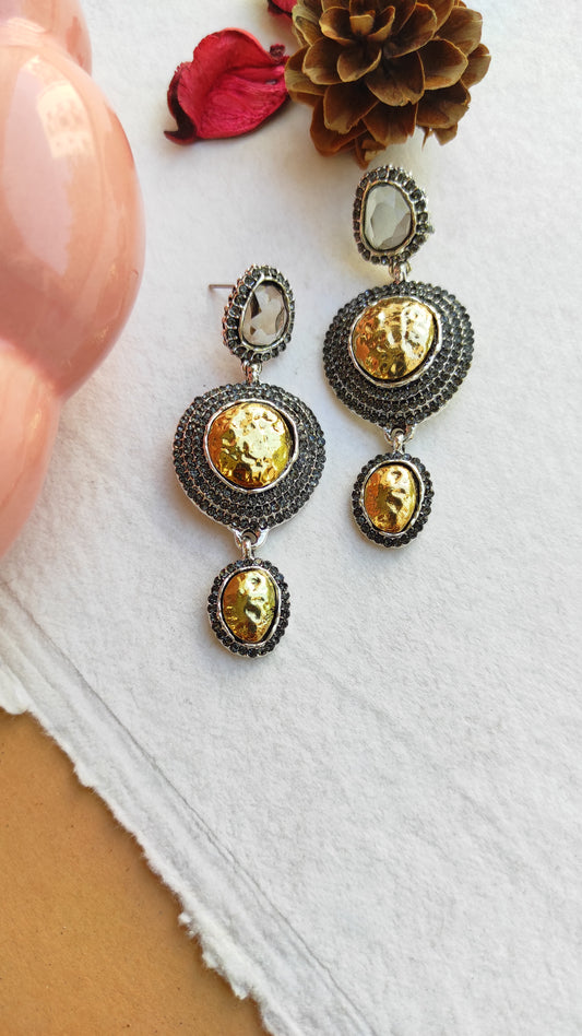 Quirky dual tone earrings