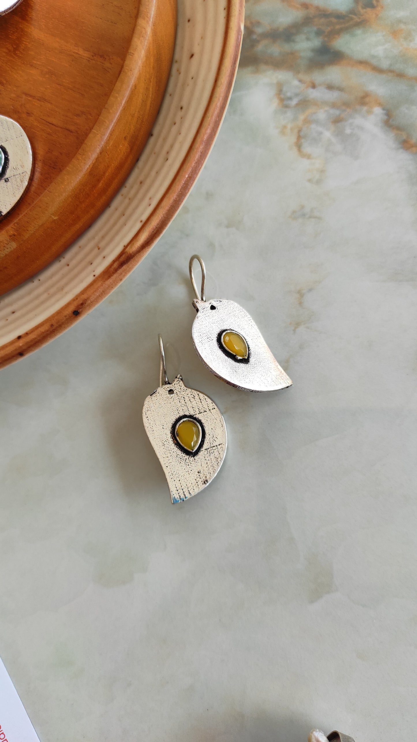 Tiny chidiya hook earrings