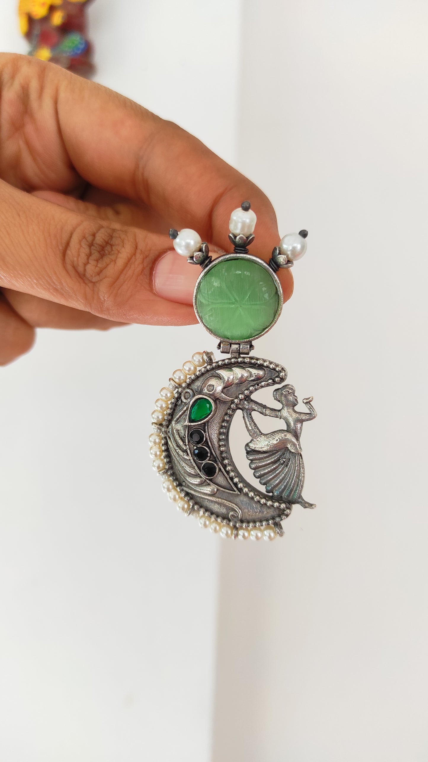 Green fairy earrings