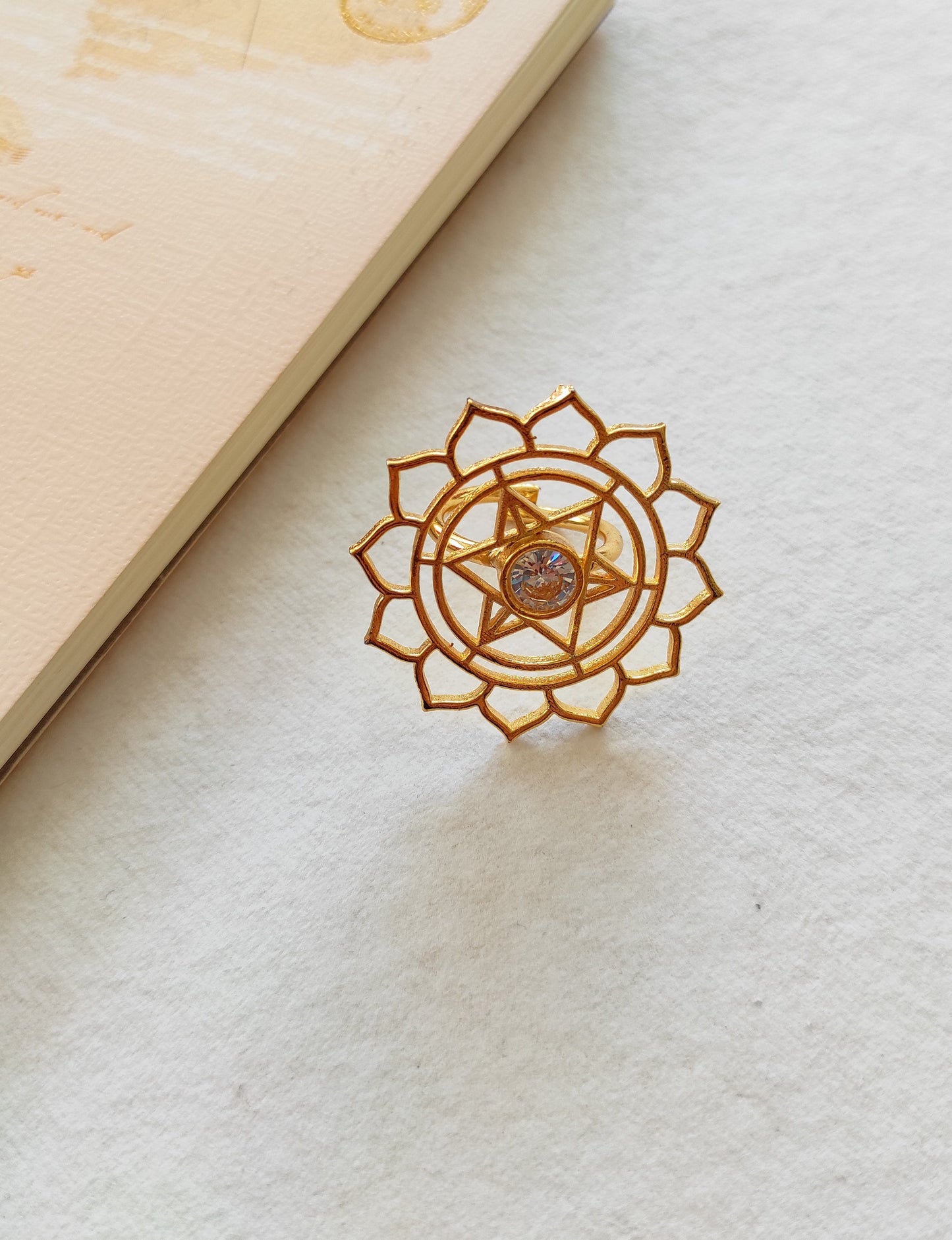 Mandala adjustable ring