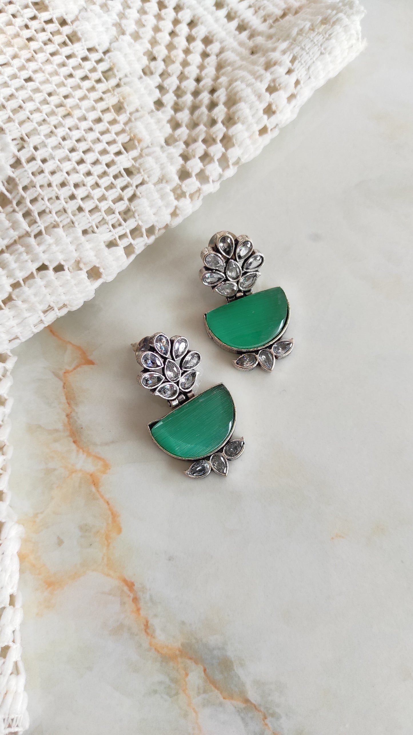 Binal sea green earrings