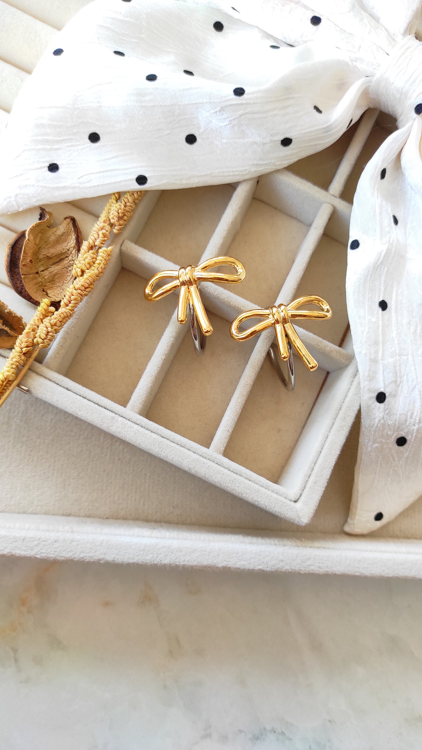 Hoop Style Bow earrings