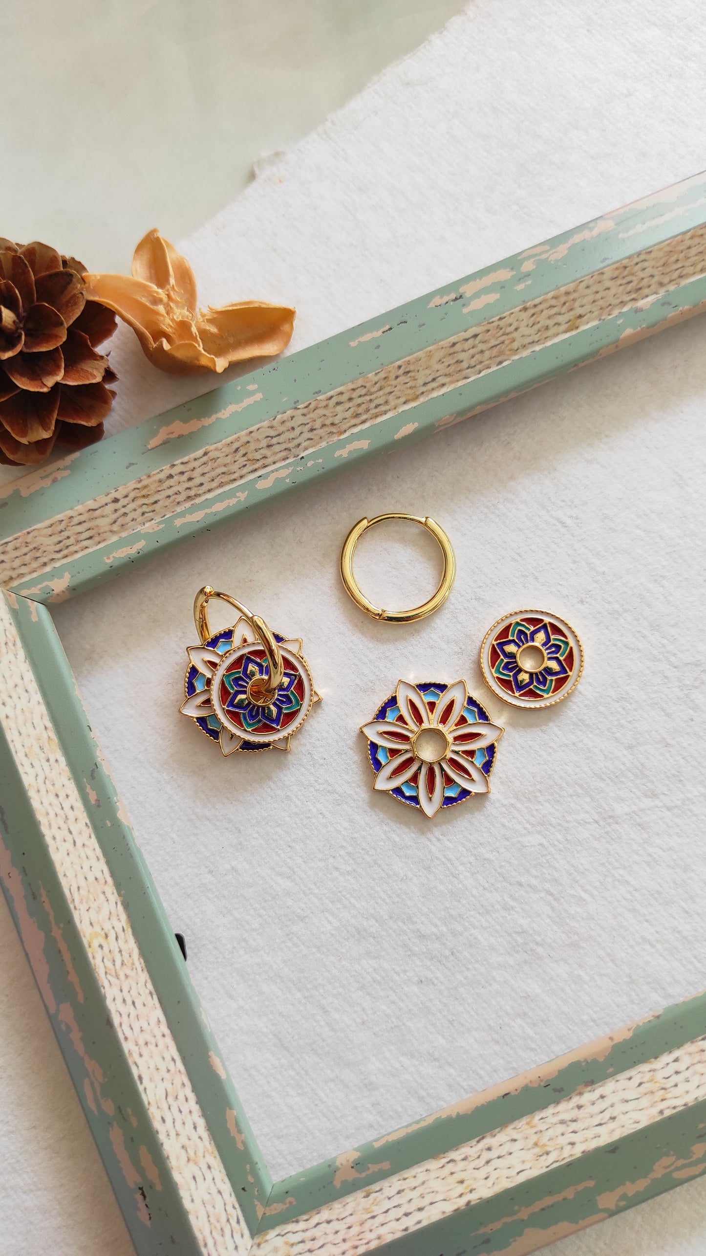 Moroccan Enameled Hoops 002