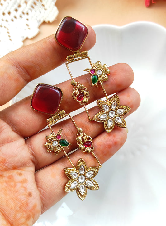 Hirani antique gold tone earrings