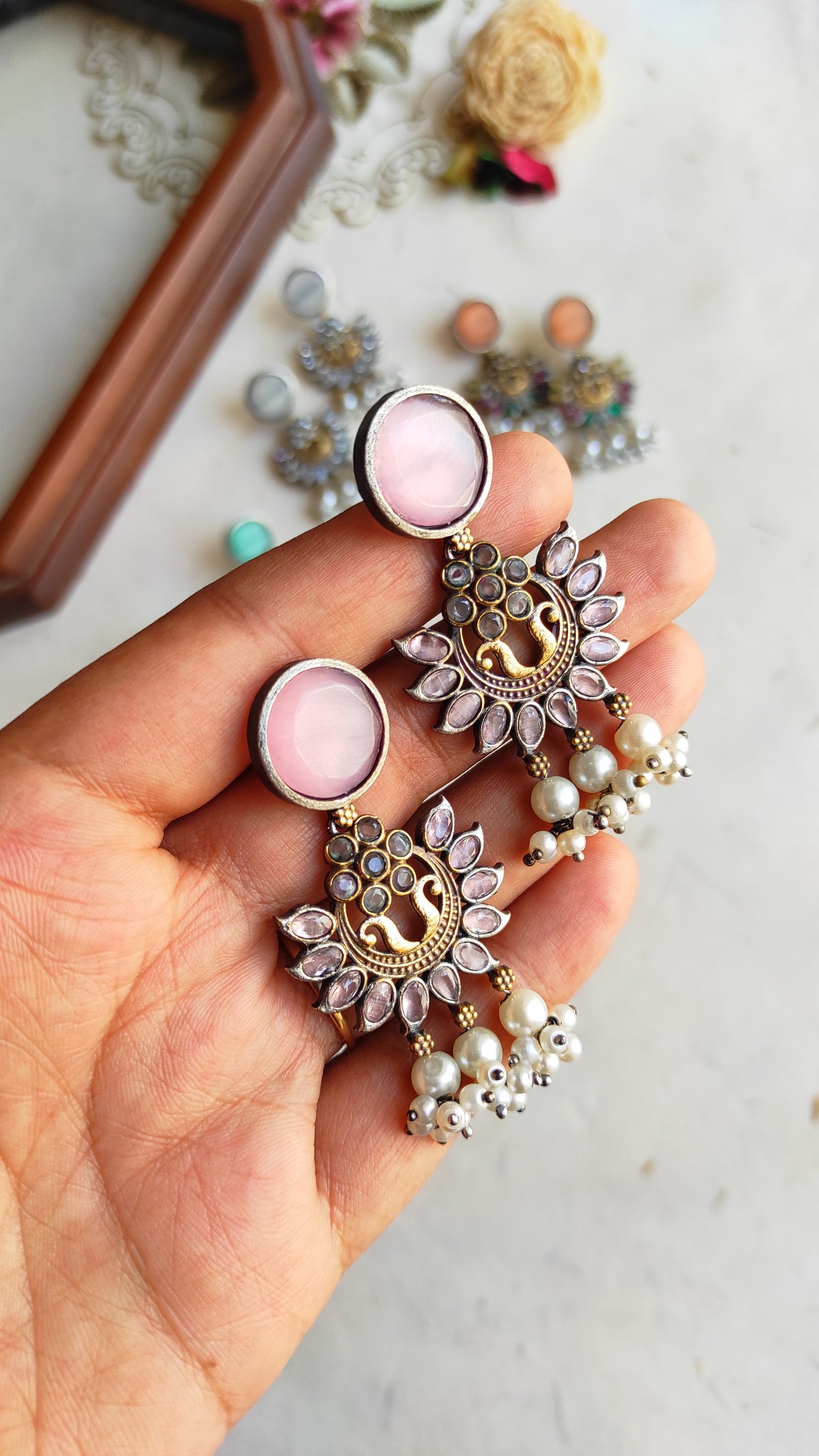 Ratika dualtone earrings
