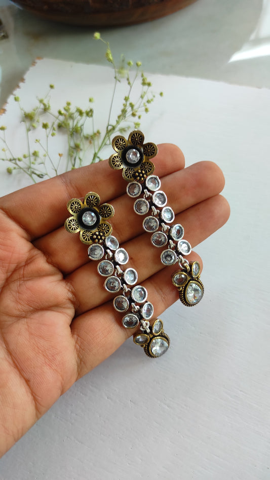 Kriti antique dualtone earrings