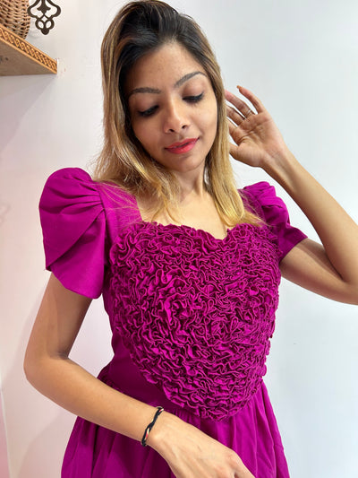 3 Tiered Purple Heart Dress