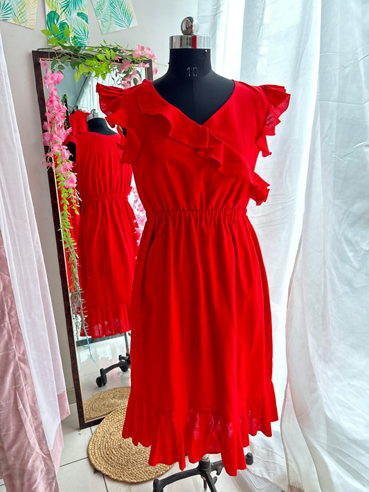 Mohini Red Angrakha Dress