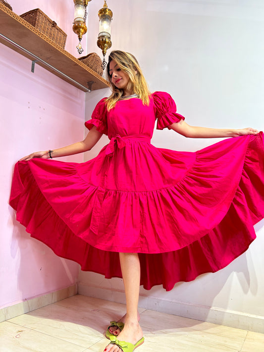 Alisa High Low Dress Pink