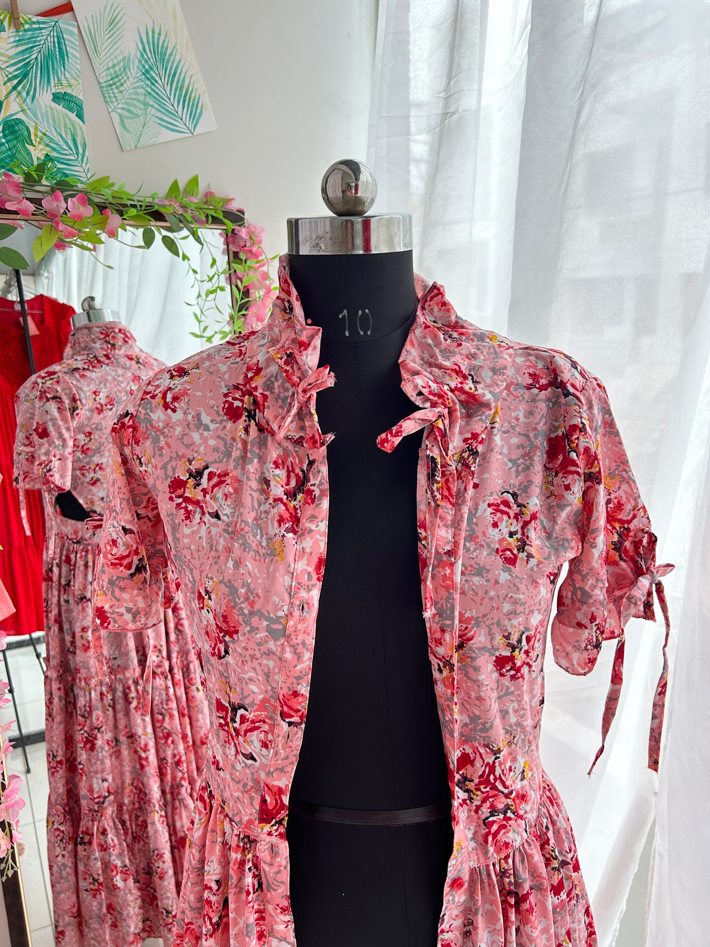 Red Rose Shirt Dress