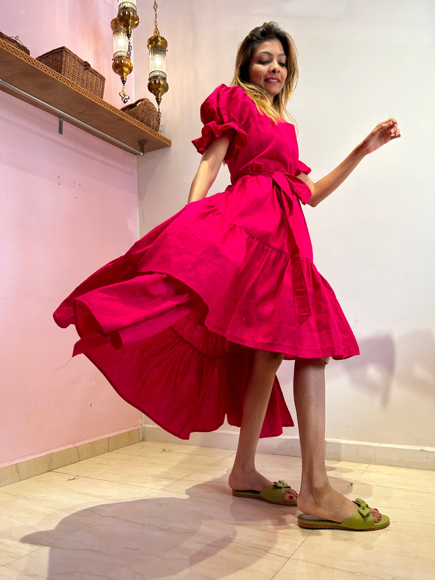 Alisa High Low Dress Pink