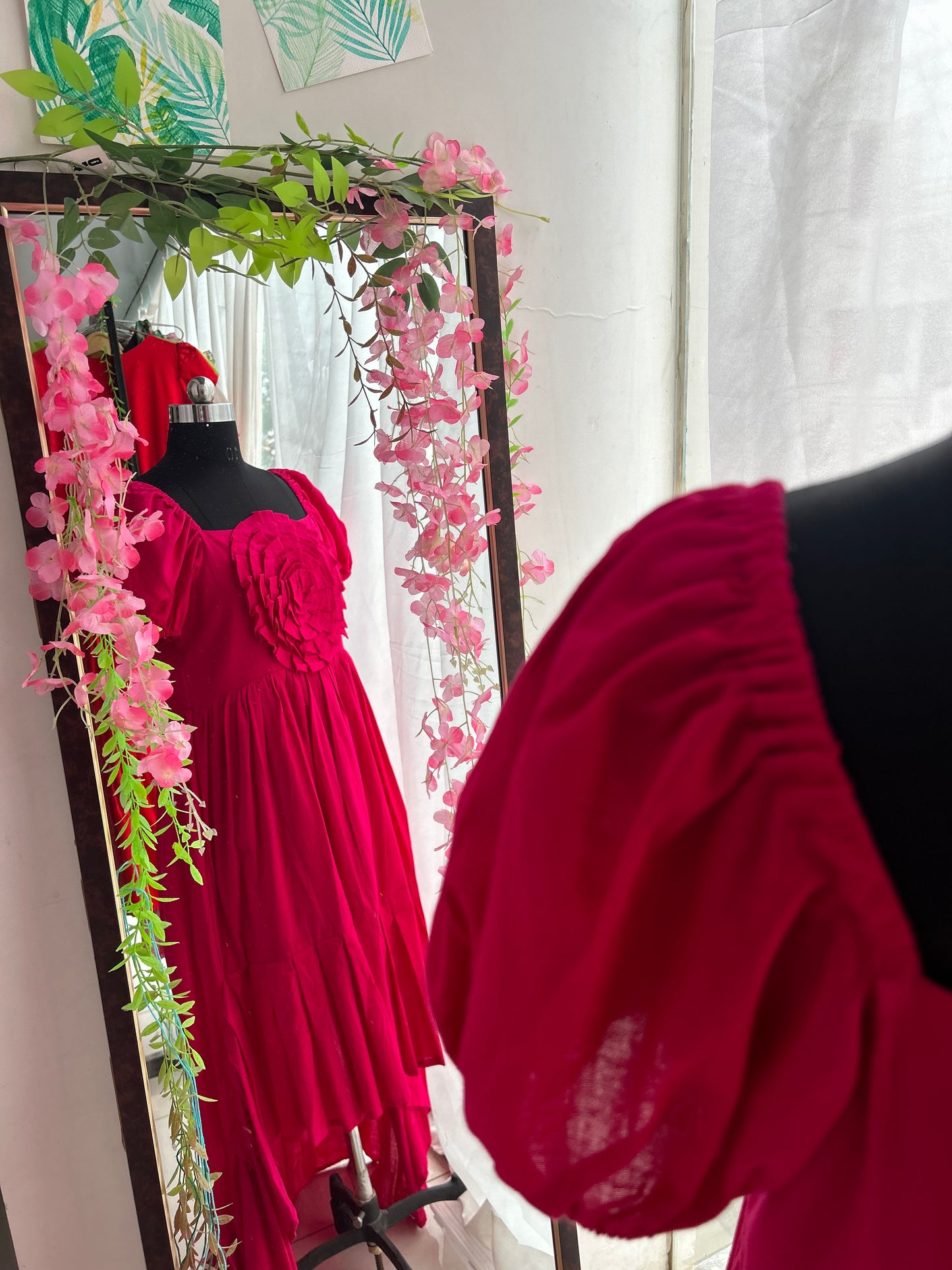 Pink Amelia High Low Ruffle Dress