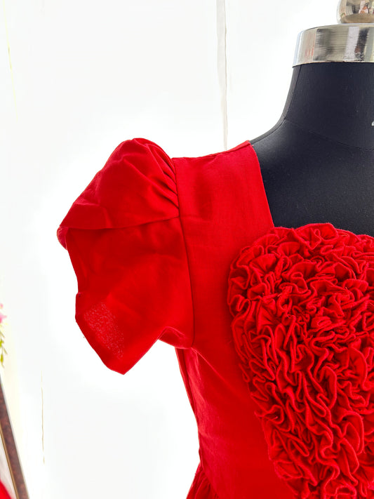 3 Tiered Red Heart Dress