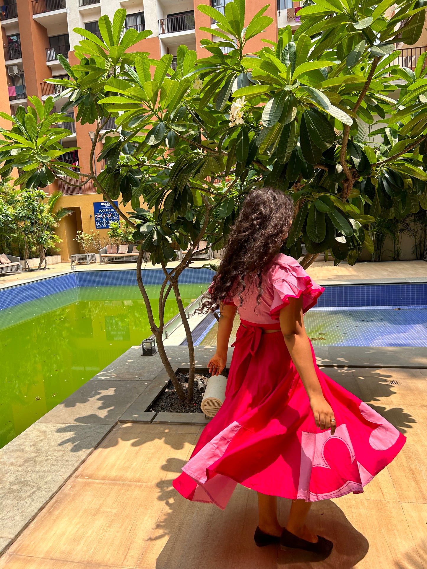 Mariposa Applique Skirt Set