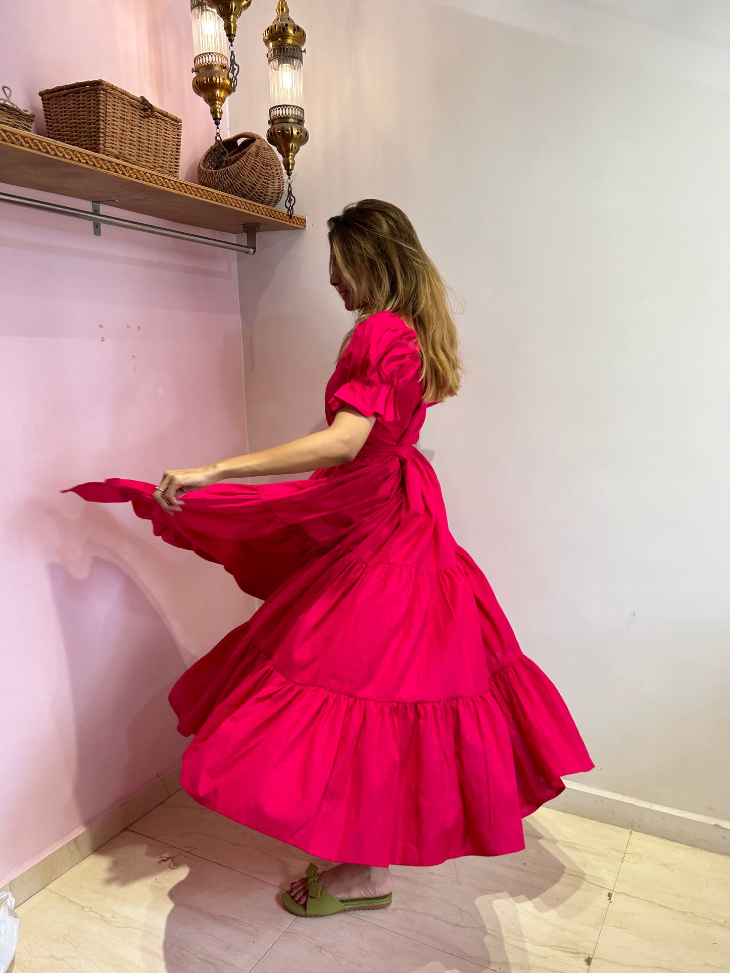 Alisa High Low Dress Pink