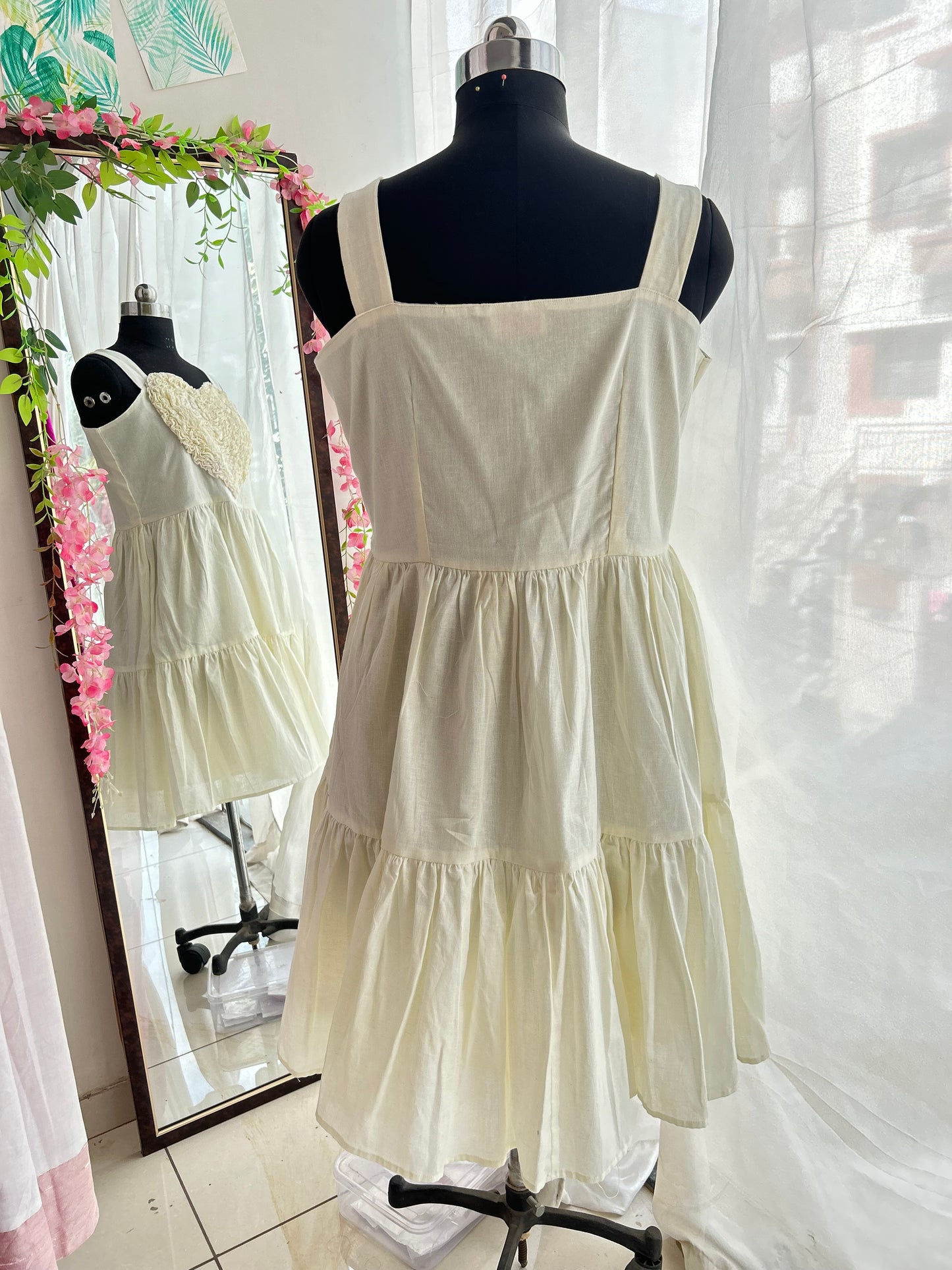 Ivory 2 Tiered Heart Dress