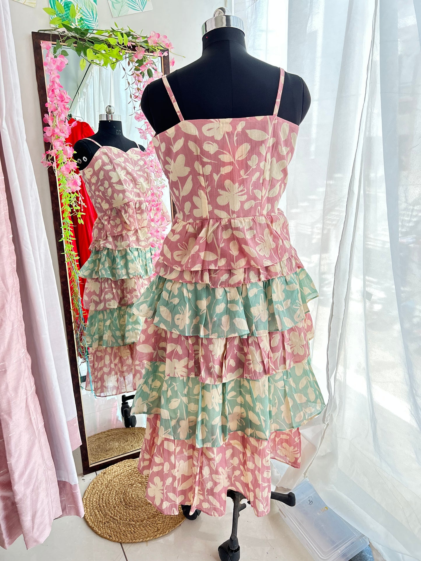 Pink Green Chelsea Skirt