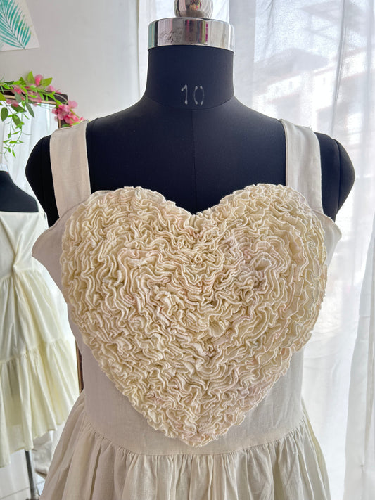 Ivory 2 Tiered Heart Dress