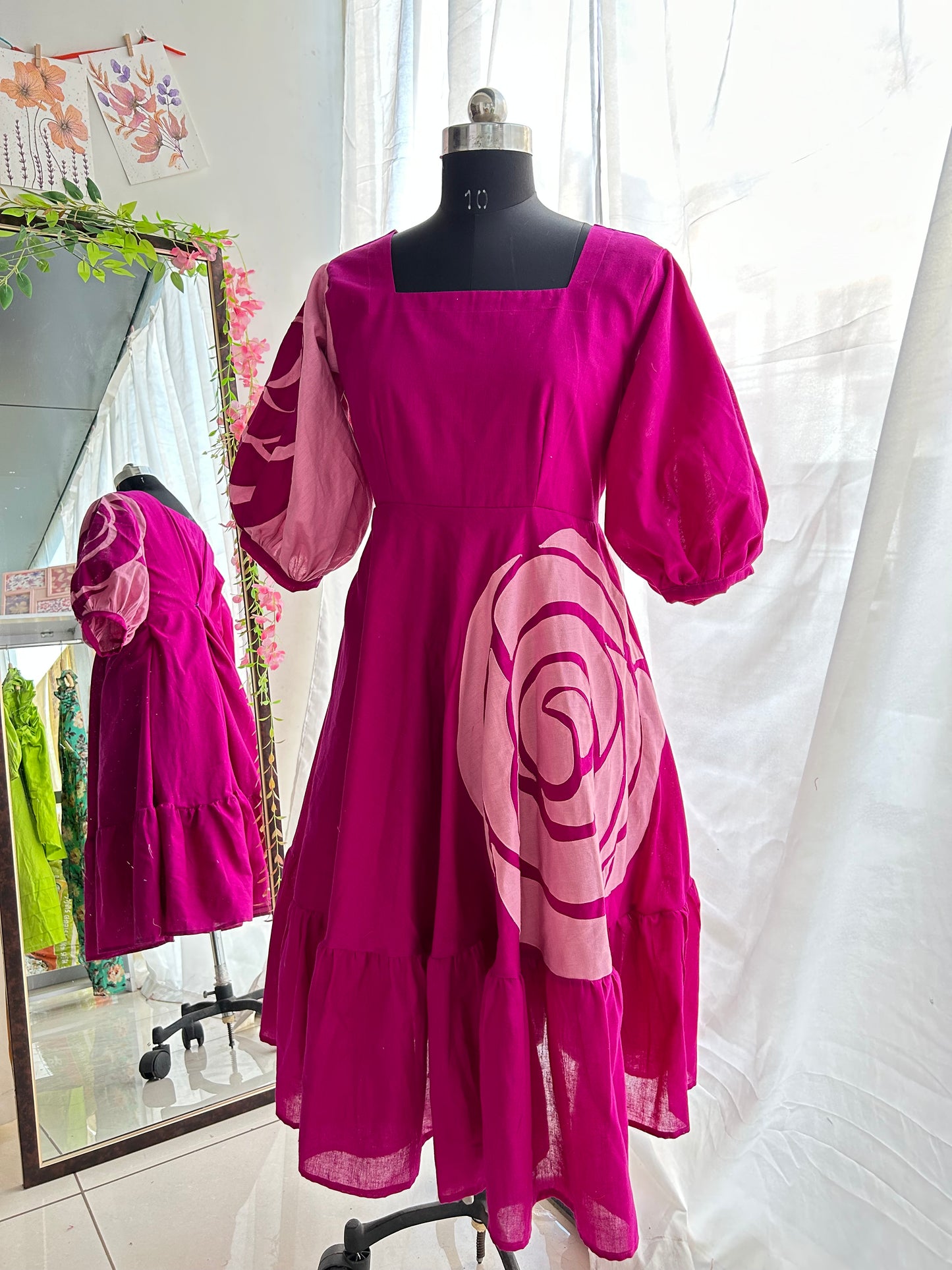 Purple Rosette Dress