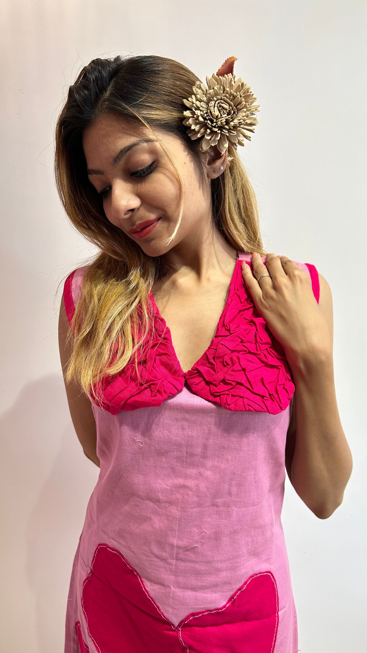 Pink Poppies Bodycon Dress