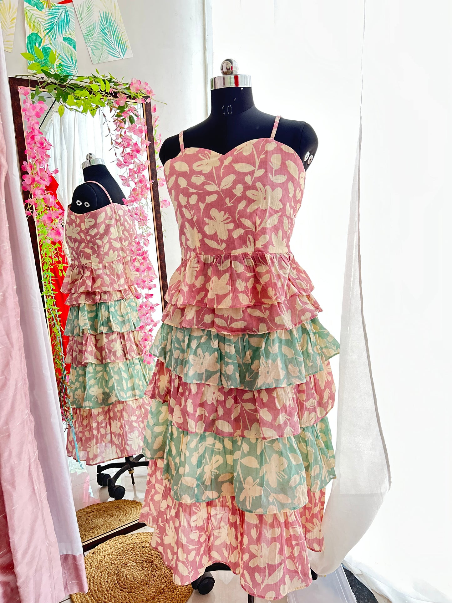 Pink Green Chelsea Skirt