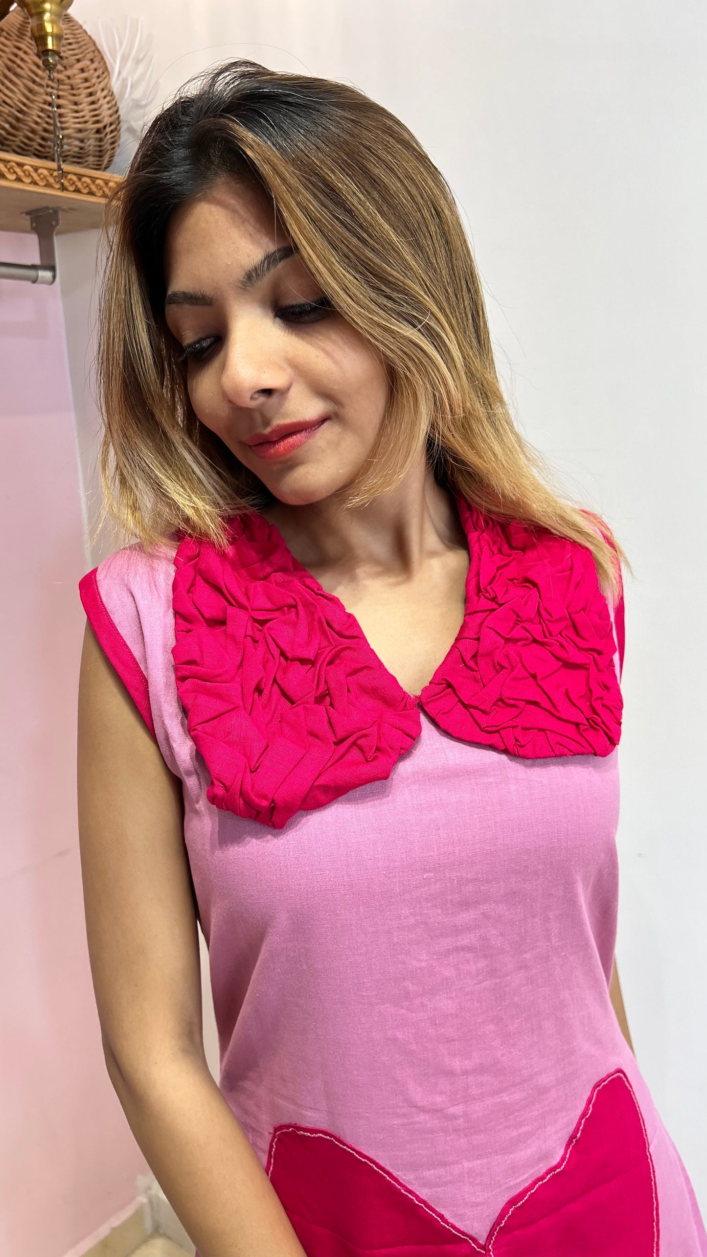 Pink Poppies Bodycon Dress