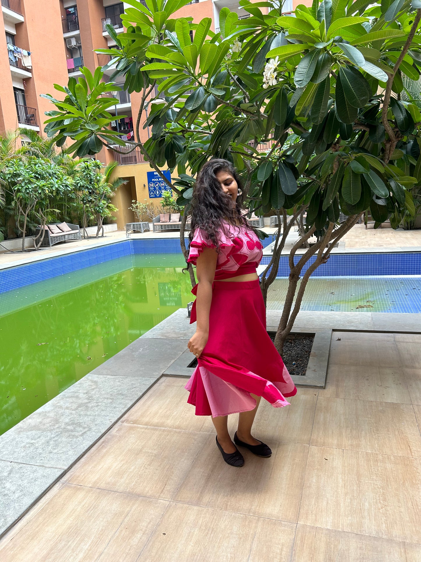 Mariposa Applique Skirt Set