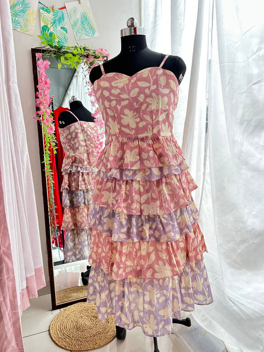 Pink Purple Chelsea Skirt Set