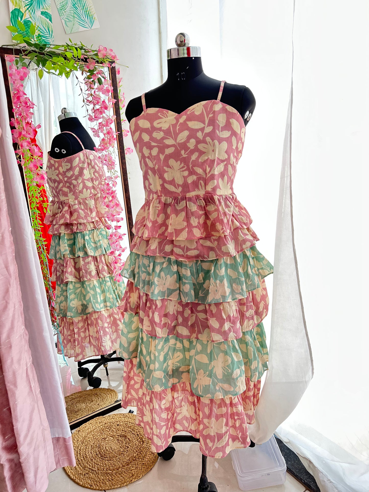 Pink Green Chelsea Skirt