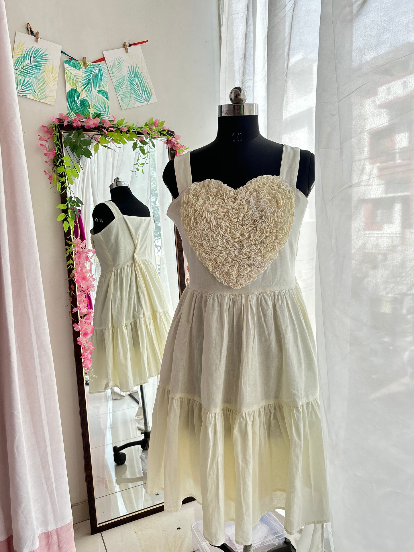 Ivory 2 Tiered Heart Dress