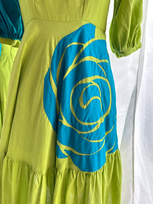 Green Rosette Dress