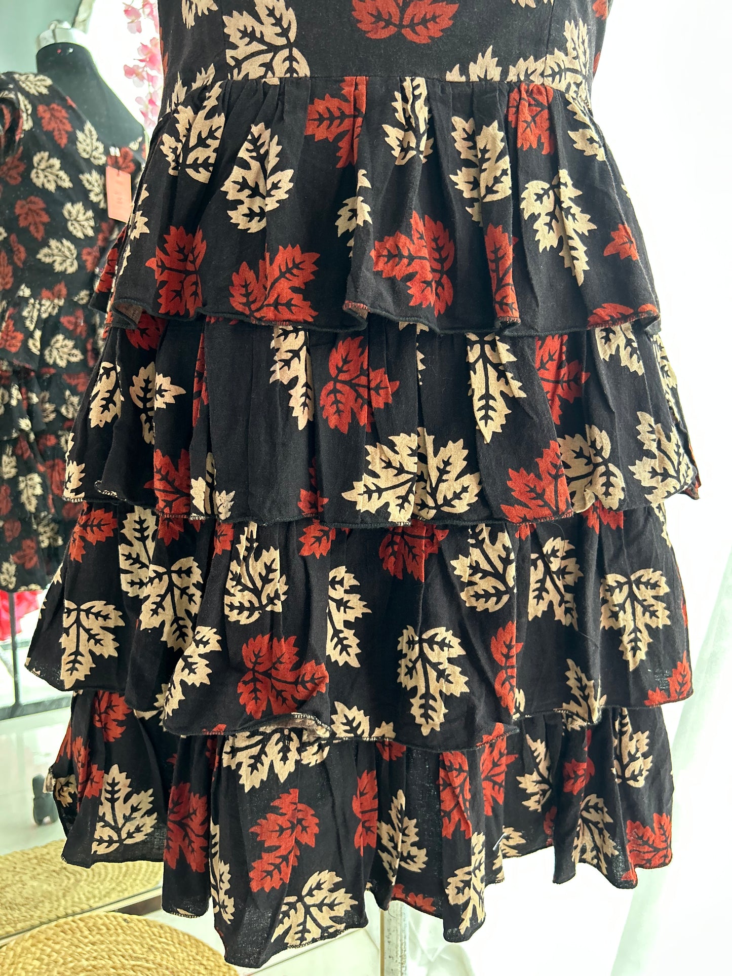 Saujanya Hand Block Printed Ruffled Dress