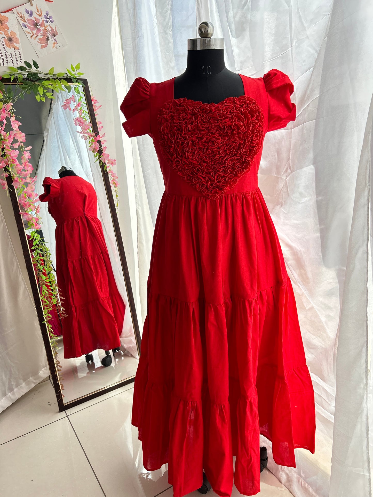 3 Tiered Red Heart Dress
